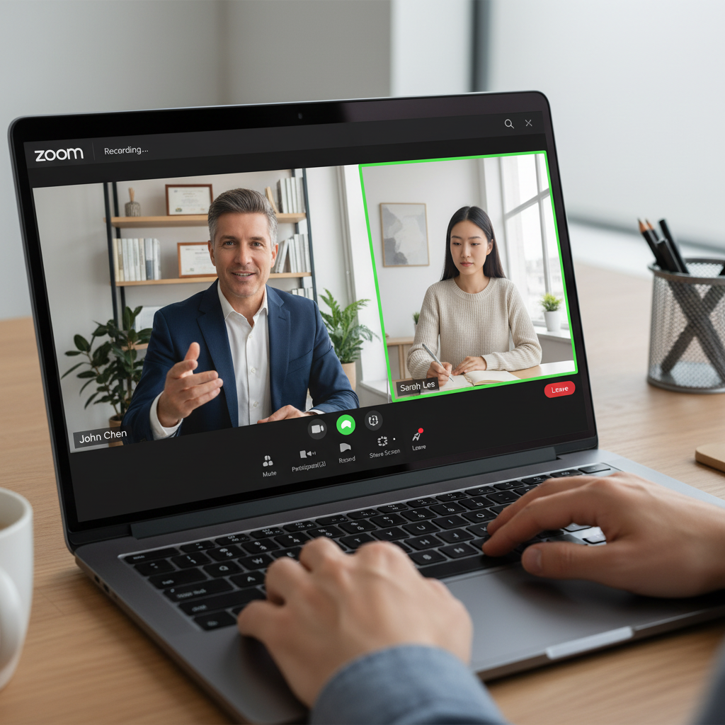 sorry what i ment was a person getting a Career Coaching Session via a zoom call
